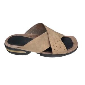 Cole Haan Air Sole Mens 11.5 Tan Leather Criss Cross Comfort Sandals